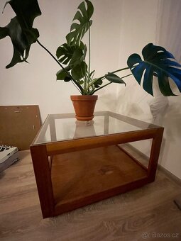 Skleněný vintage stůl/vitrína - 2