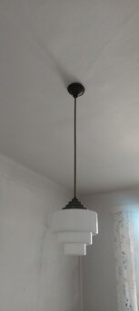 Starý elegantní lustr s mosazí - 2