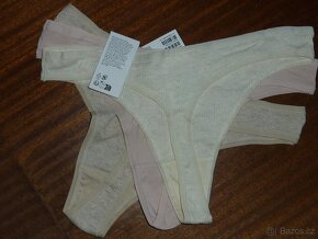 Nové-H&M-3x Kalhotky-tanga,vel.M - 2