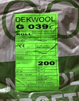 Minerální tepelná izolace DEKWOOL G 039r tl. 20cm - 2