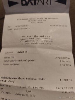 Prodám půl roku starý telefon redmi A3 - 2