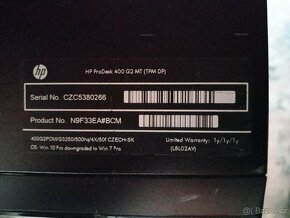Prodám PC HP ProDesk 400 G2 MT - 2