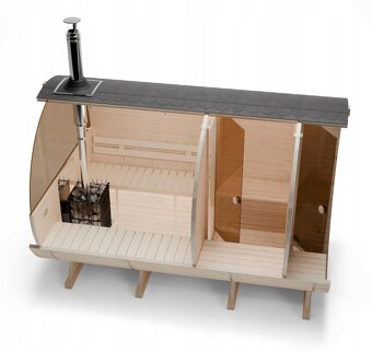 Sauna Marivox, venkovní finská barelová sauna - 2