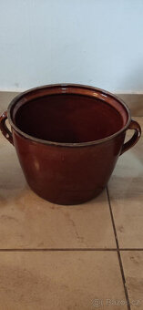 Starý kameninový hrnec „sádelňák“ 3ks - 2