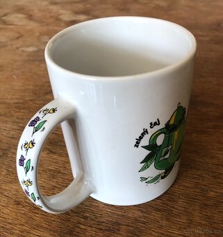 Hrnek na čaj, malovaný s čajovou konvicí - 2