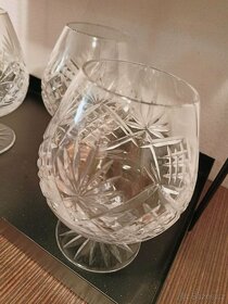 Broušené sklenice na brendy 6x - 2