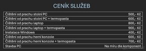 Čištění PC a konzolí + stavba PC na míru - 2