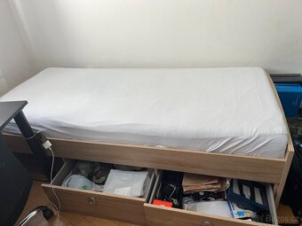 Studentska postel s supliky, rostem bez matrace 90x200cm - 2