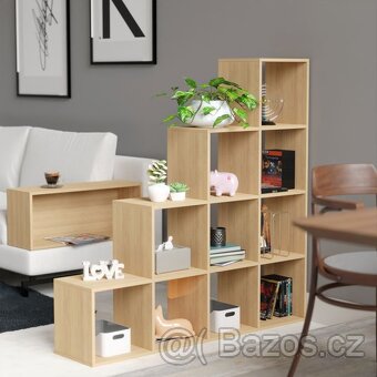 MIADOMODO Stupňovitý regál velký, volně stojící, Sonoma - 2