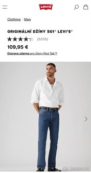 Levi's pánské džíny 501 vel. W33/L32 nové - 2