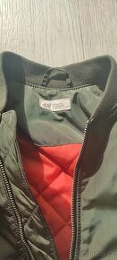 Bunda bomber zelená zateplená zn.HM - 2