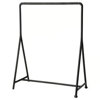Šatní stojan Ikea TURBO, vnitř./venk., černá, 117x59 cm - 2