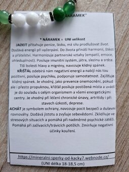 Náramek z minerálních korálků - 2