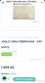 Žebrovaná deka joolz nová - 2