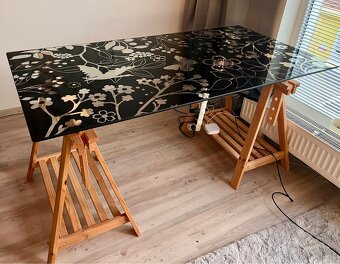 Skleněná deska stolu IKEA 150x80cm - 2