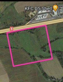 Pronájem velké louky 5000m2 naproti benzině Shell. Pozemek p - 2