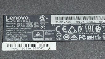 dokina - Dokovací stanice USB-C Lenovo Docking Station 40A9 - 2