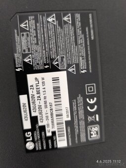 Prodám TV LG 108 cm - 2