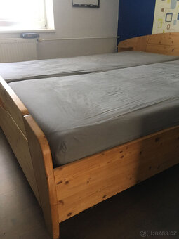 Manželská postel borovice masiv 180x220 - 2