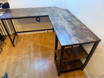 Rohový psací stůl ve vintage designu - 2