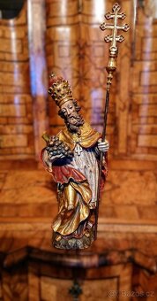 BBAROKNÍ sv. Urban - patron vinařů - mistrovská dřevořezba - 2
