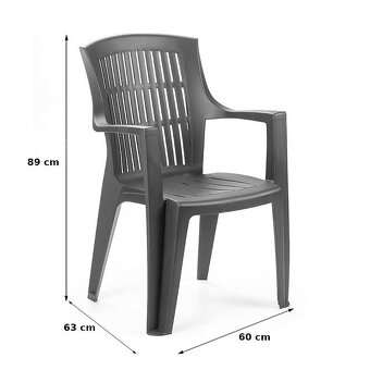 Plastová židle Arpa, zelená - 2