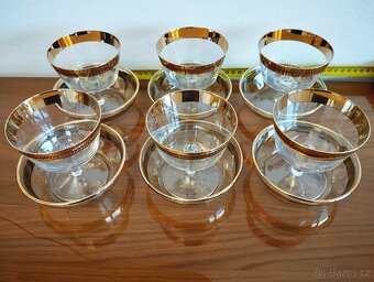 Zlacené skleničky a misky předválečné - 2
