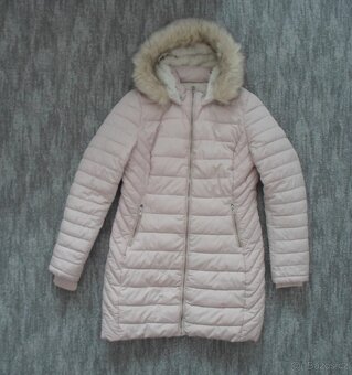 Růžová bunda bundička s kožíškem - 38, 40, M, L - 2