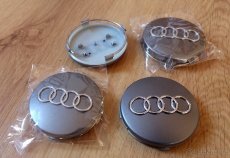 středové krytky Audi 60mm cerne stribrne poklicky - 2