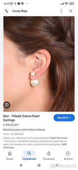 Náušnice s perly Dior - 2