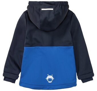 ☘️ SOFTSHELLOVÁ BUNDA modrá s mimozemšťanem vel. 110/116 ☘ - 2