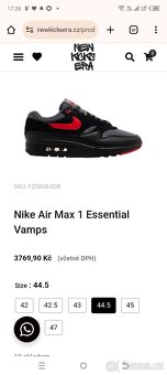 Nike Air Max 1ESS vel. 44.5 originál - 2