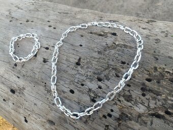 Stříbrný řetízek a náramek - ruční práce - PC 15 000CZ - 2