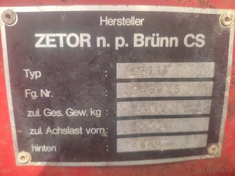 Zetor 6011 s doklady - 2
