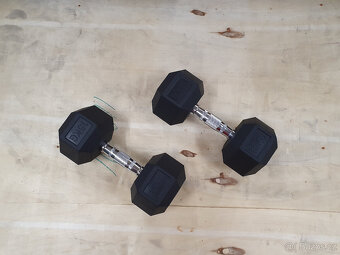 šestihranné činky 2x15kg (NOVÉ) - HEXA - 2