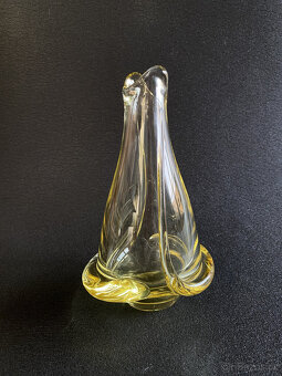 M. Klinger Váza s nálepy 20 cm, citrínové hutní sklo - 2