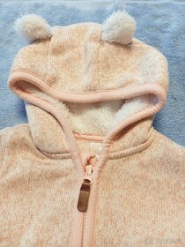 Žíhaná mikina na zip s oušky, H&M, vel. 56 - 2