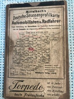 Historická motoristická mapa s orig. pouzdrem - 2