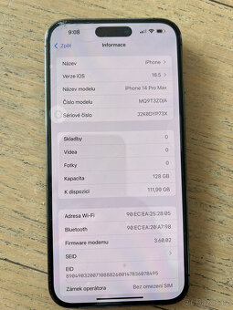 Apple iPhone 14 pro Max Deep Purple 128GB - jako nový - 2