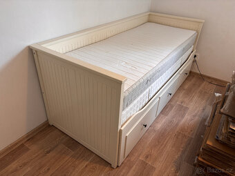 Rozkládací postel IKEA HEMNES + 2 matrace (80/160 × 200 cm) - 2