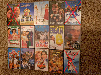 25 Kč/kus - VHS videokazety originálne český dabing - 2