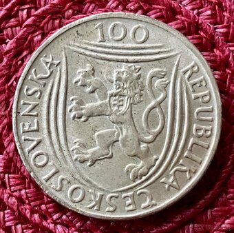 Stará stříbrná mince  100 Kčs K. Gottwald 1921-1951 - 2