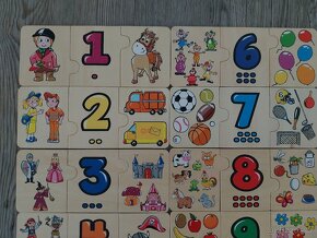 Dřevěné puzzle čísla - 2