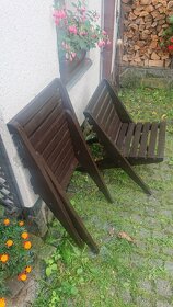 Židle zahradní dřevěná - 2