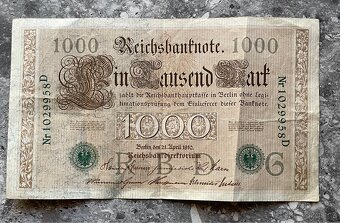 Německá 1000 Marka z roku 1910 - 2