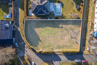 Prodej stavebního oploceného pozemku s projektem 1235m2 - 2