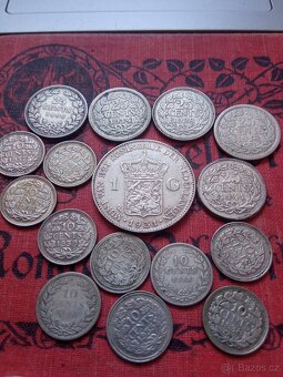 STŘÍBRNÉ MINCE HOLANDSKA 16 KS+BONUS - 2