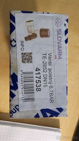 Pojistný ventil k boileru TE-2852 DN15 - 2