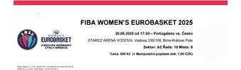Vstupenky na Eurobasket žen Brno 2025 - 2