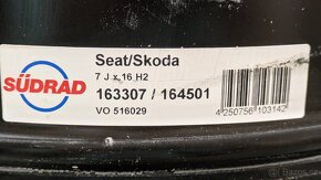 Prodám ocelové ráfky 16 " Škoda Seat Volkswagen - 2